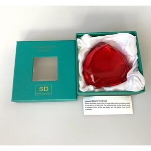 SD Simon Designs Paper Weight Rudy Heart Crystal Heart 3 D